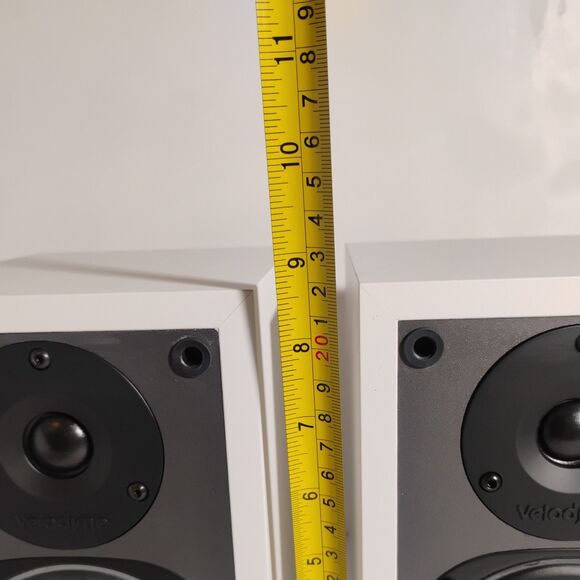 Pair Rare White Velodyne CHT-14WV Bookshelf Satellite Speakers 2002 - Picture 5 of 16